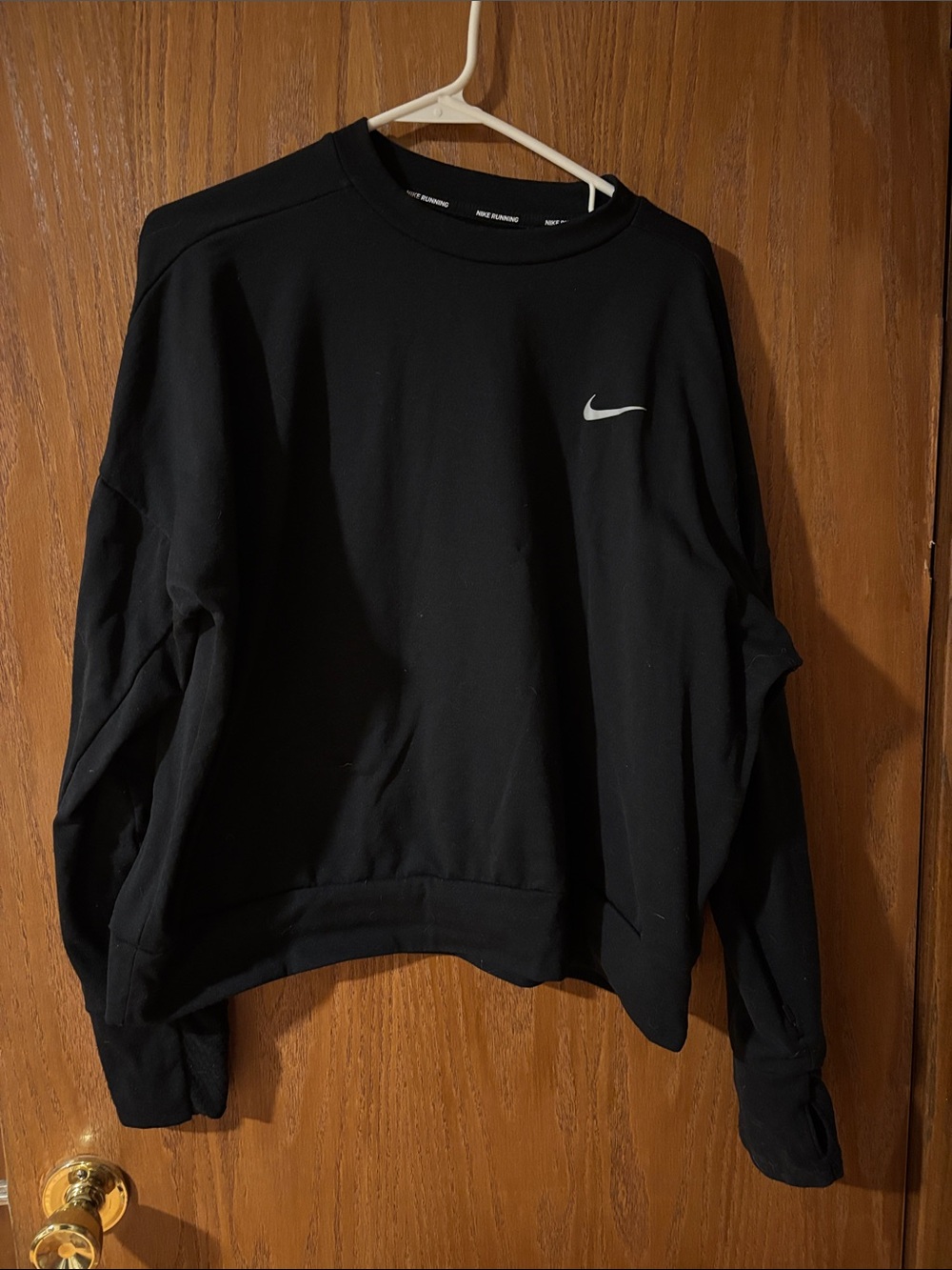 Nike Black Crewneck Sweatshirt with White Swoosh